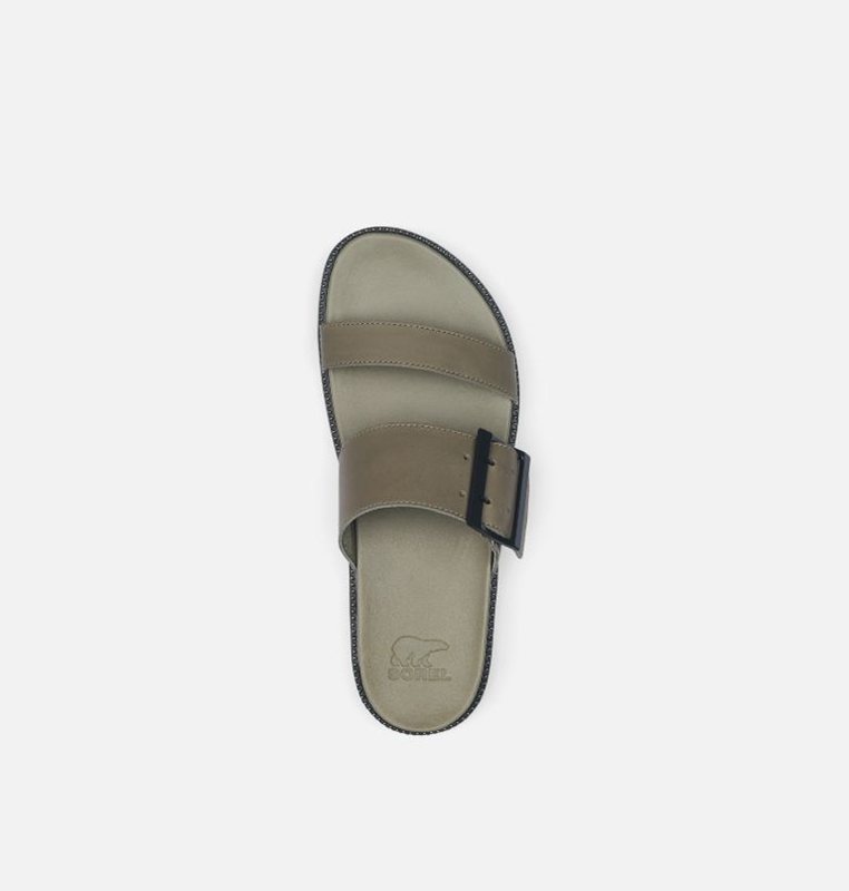 Womens Slides Olive - Sorel Roaming™ Buckle - 372189-PUS